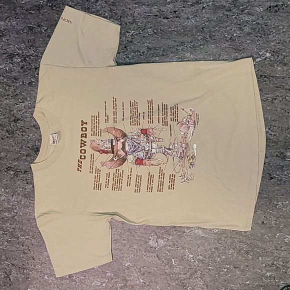 Vintage. USA Fabric. Anvil. COWBOY art by Gary Patterson. Men's size Large. - Picture 1 of 16